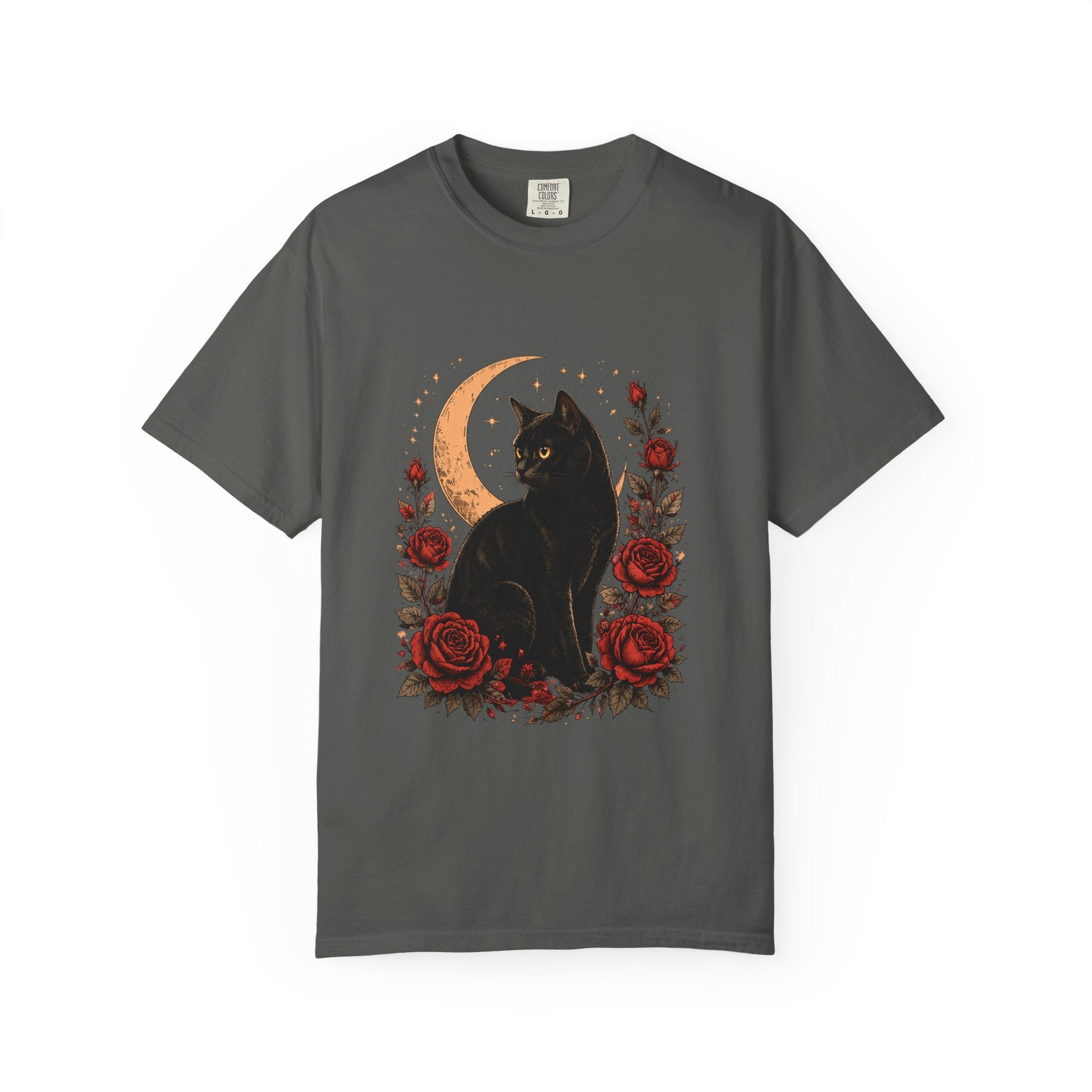 Black Cat & Crescent Moon Tee