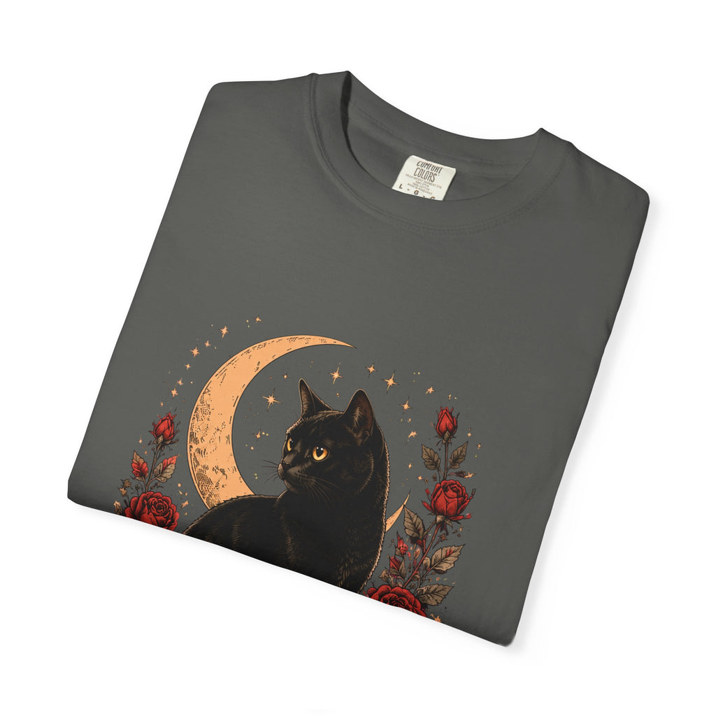 Black Cat & Crescent Moon Tee